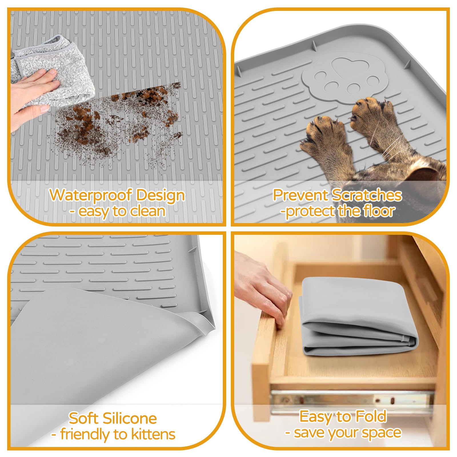 Lanstics silicona impermeable y plegable: se enrolla fácilmente para almacenamiento y viaje.