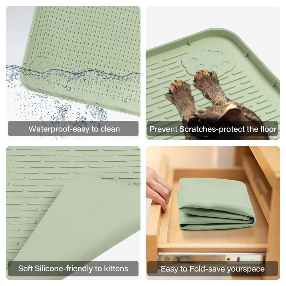 Lanstics tapete de silicona plegable para almacenamiento cómodo.