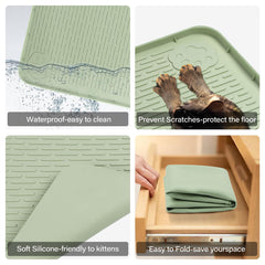 Lanstics tapete de silicona plegable para almacenamiento cómodo.