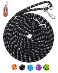 Lanwandeng correa larga 50ft reflectiva para perro grande, ideal para paseos nocturnos