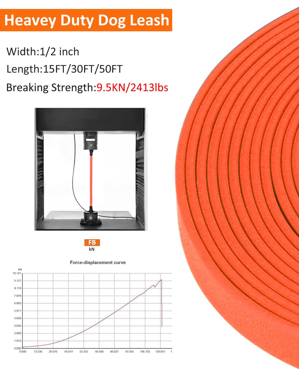 Lanwandeng correa de 30 ft impermeable para uso exterior y entrenamiento