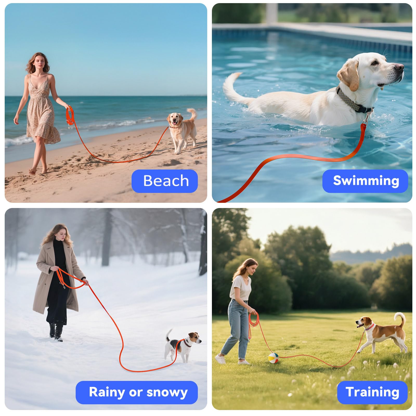 Lanwandeng diseño ligero y sin enredos para perros en exteriores