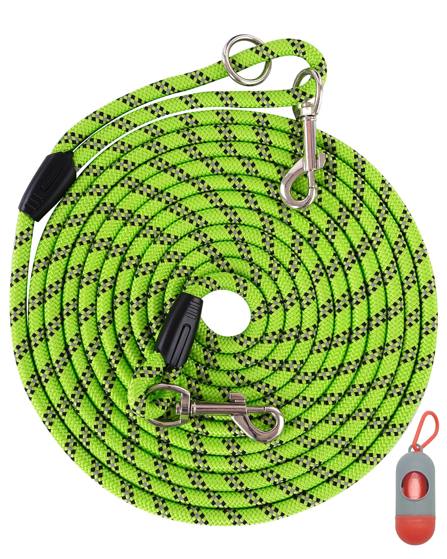 Lanwandeng correa para perros con gancho giratorio, control suave durante paseos y entrenamiento.