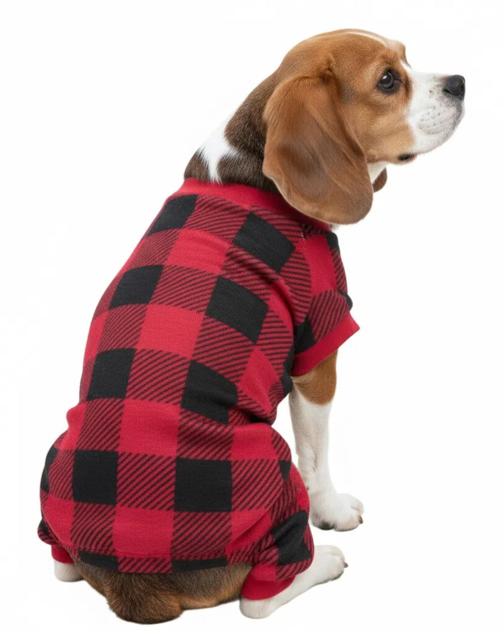 Pijama para perros Lanyarco Baffulo rojo Navidad, lavado en frío y secado al aire