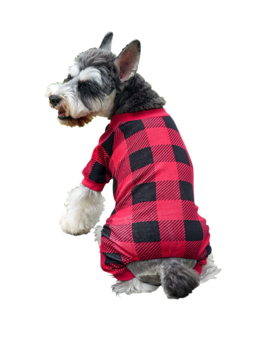 Pijama para perros Lanyarco Baffulo rojo Navidad, ideal como regalo navideño para mascotas