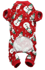 Pijama para perro de Lanyarco con estampado de copos de nieve, estilo festivo