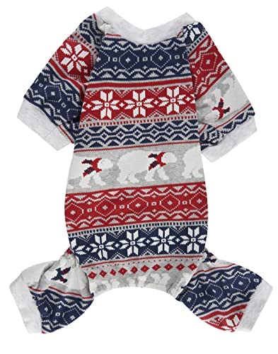 Pijama Lanyarco para perro con diseño oso copo de nieve, cómodo y festivo