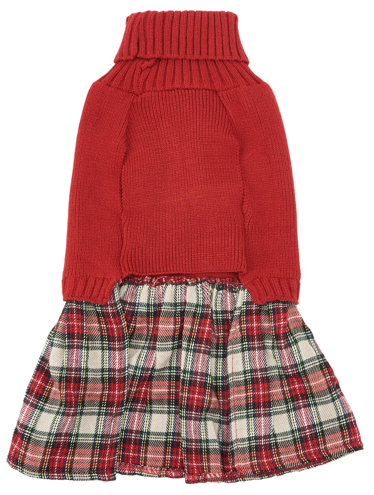 Lanyarco suéter con cuello alto rojo, textura suave y cálida.