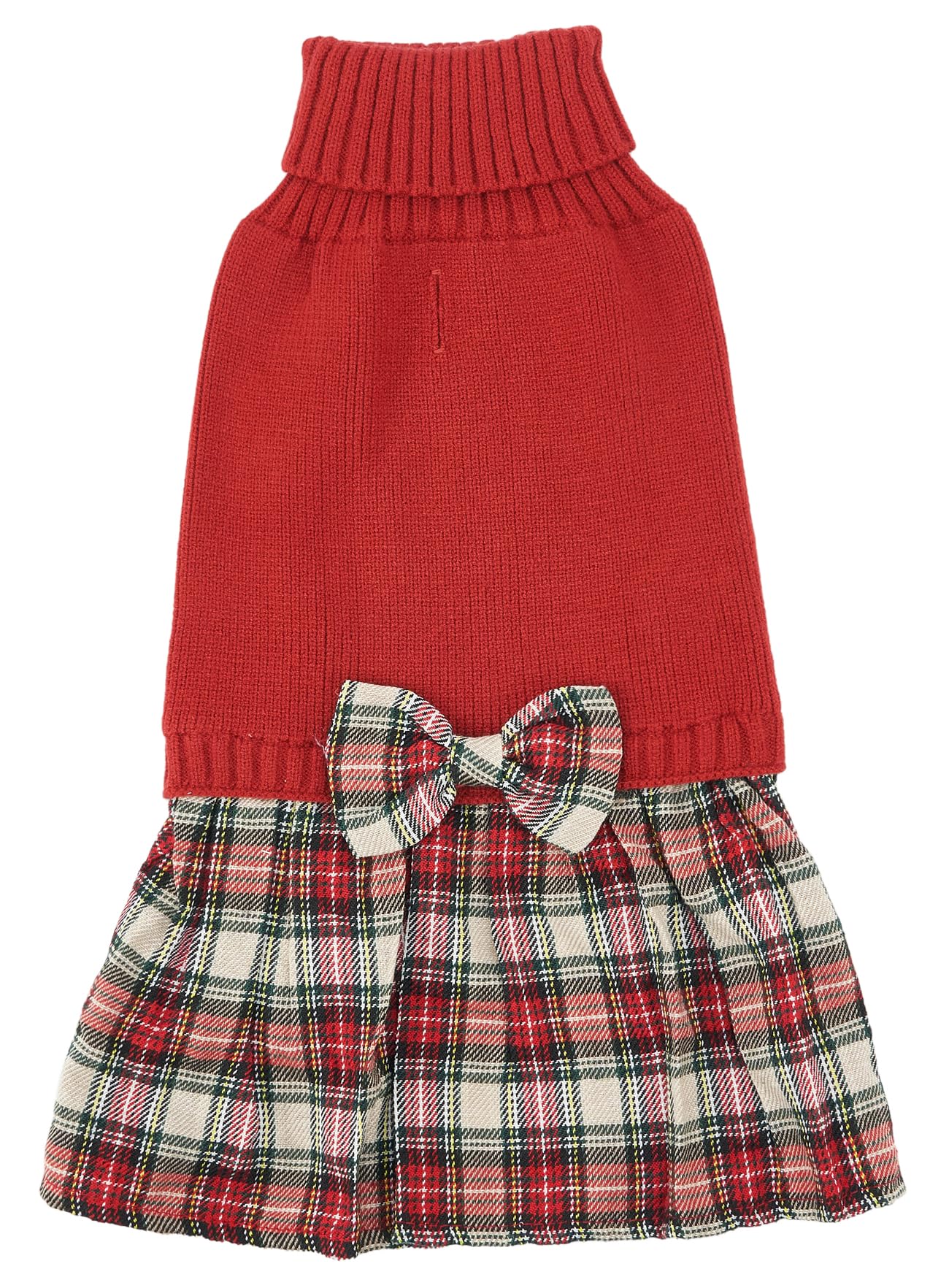 Lanyarco vestido-sudadera borgoña para perro, vista frontal, cálido y elegante.