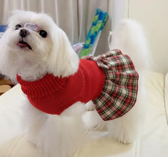 Lanyarco vestido con falda a cuadros, diseño preppy para ocasiones.