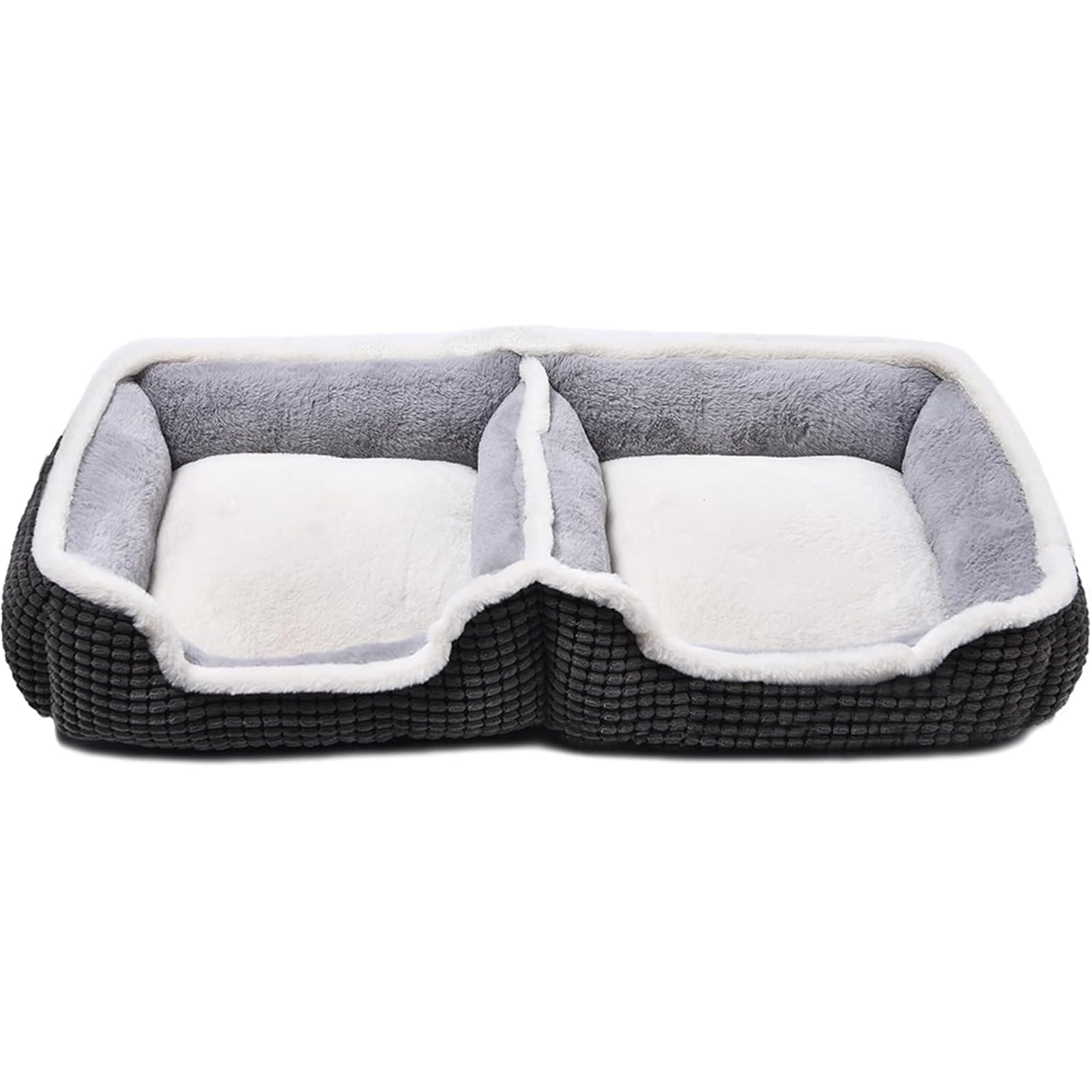 Laojin Balhen: cama doble para dos mascotas con diseño unido, ideal para dormir juntas.