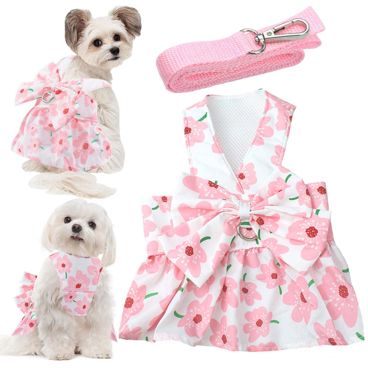 Vestido LAPOHI floral rosa para paseos diarios con estilo.