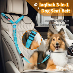 Laqibak arnés perro auto reposacabezas: instalación rápida y fijación segura.
