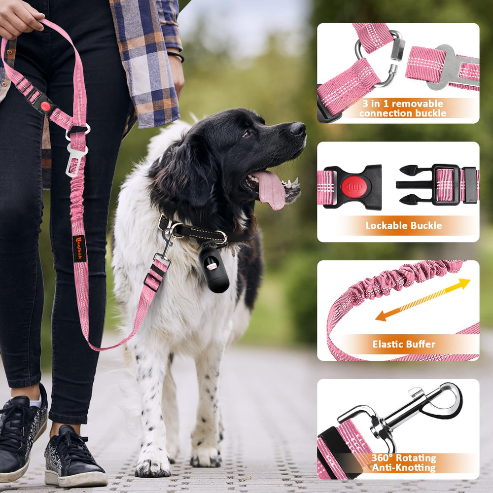 laqibak diseño nylon alta densidad perro coche rosa