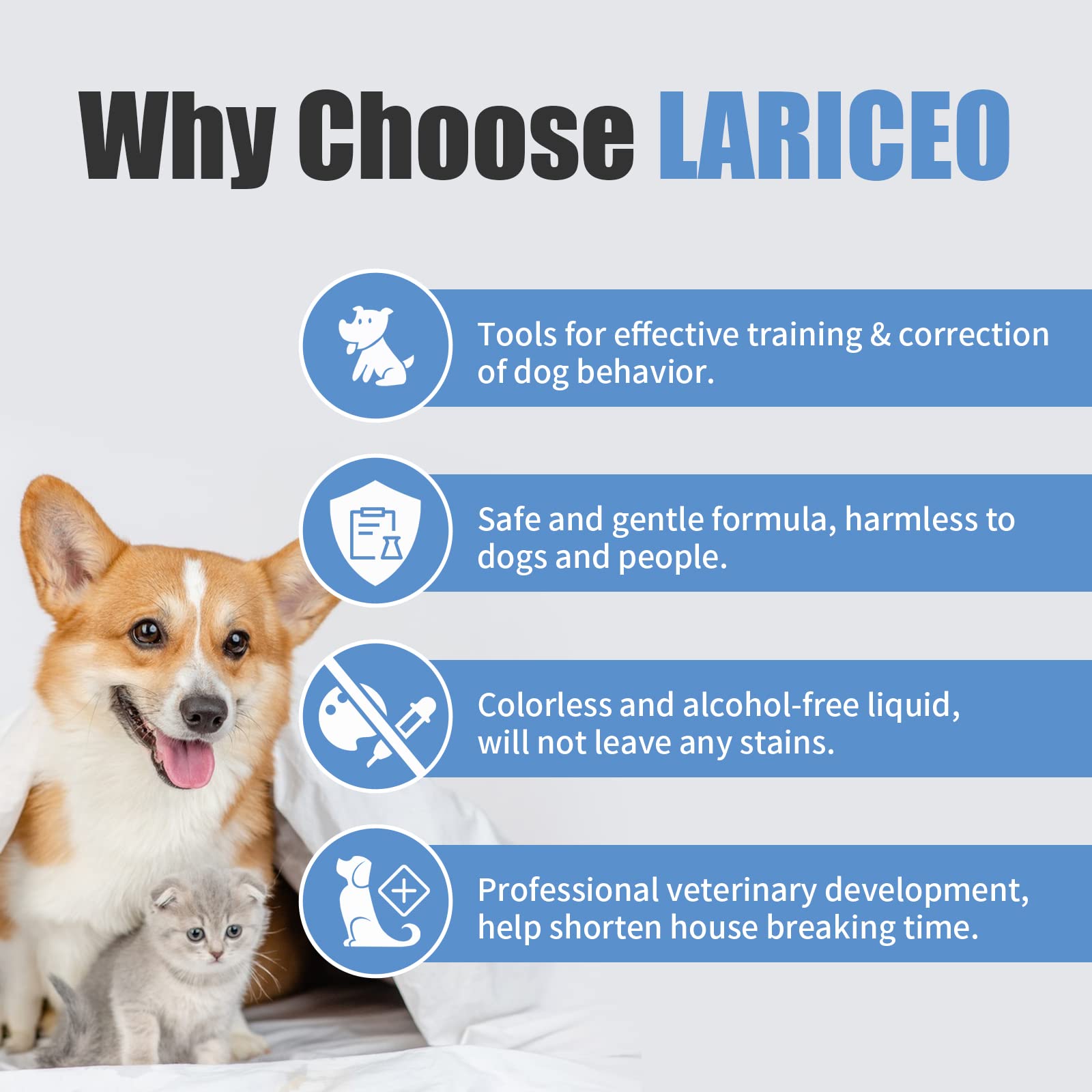 LARICEO uso múltiple, funciona en interiores y exteriores.