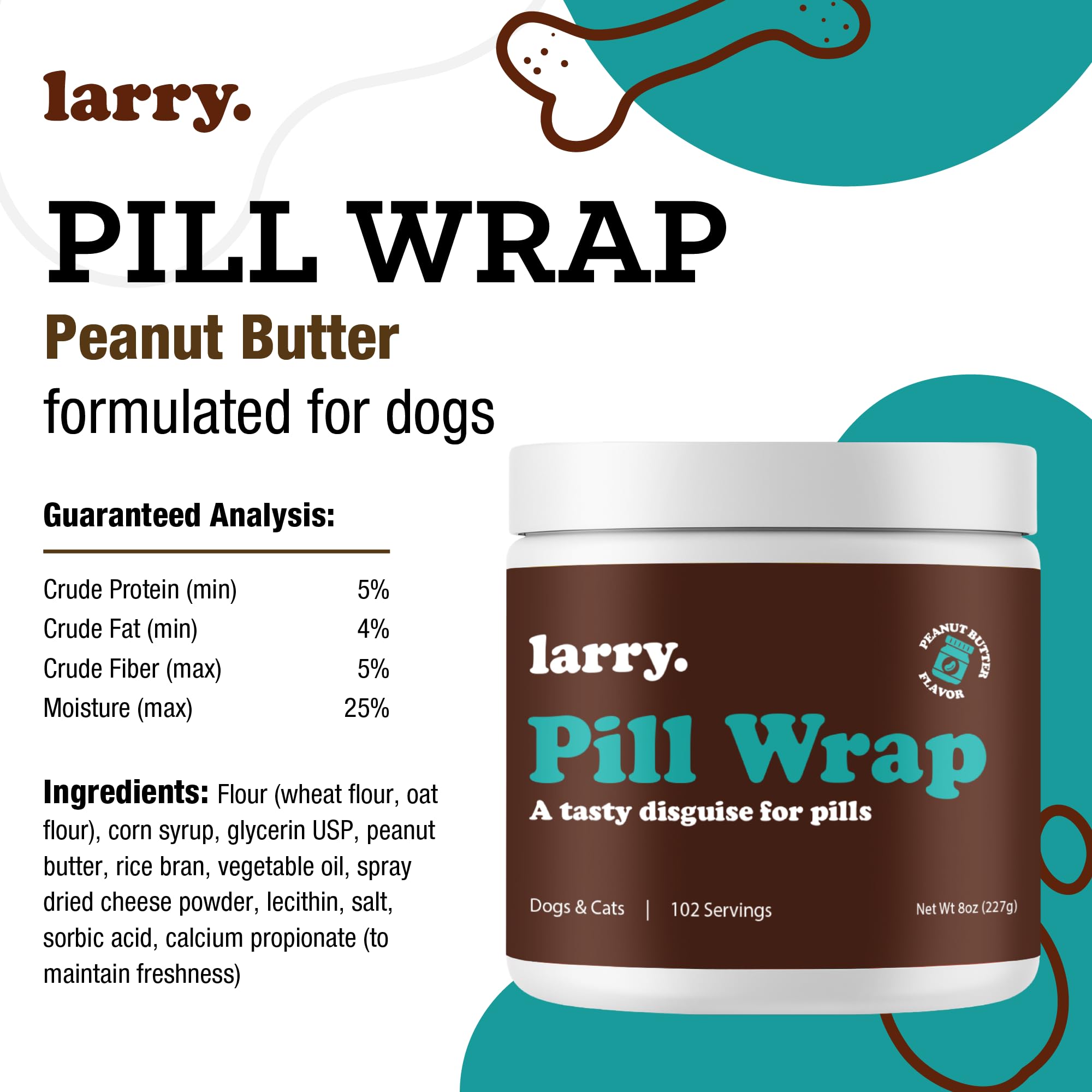 Larry hecho en Estados Unidos con ingredientes de calidad para seguridad