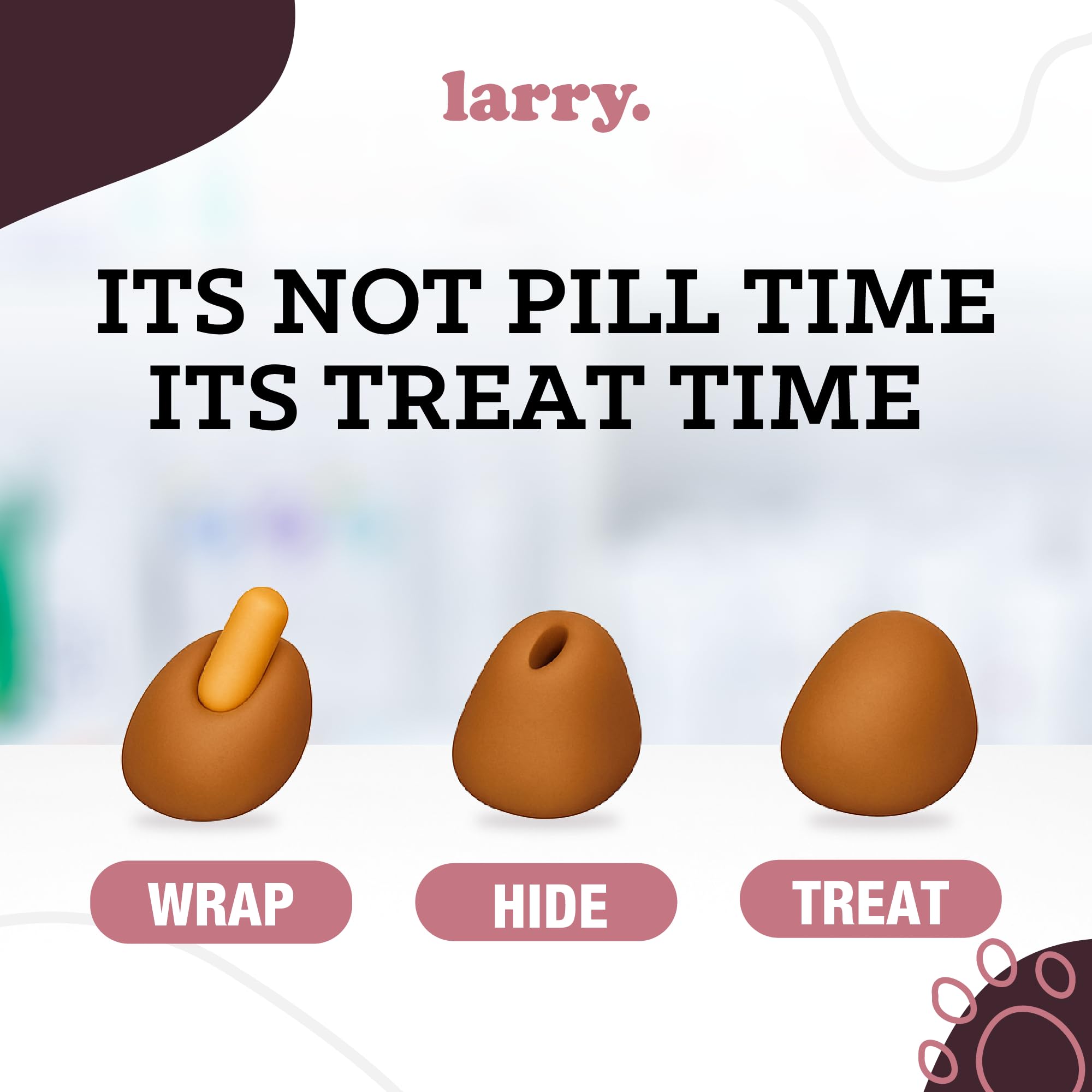 Larry pasta moldeable para cubrir pastillas de perros con sabor tocino