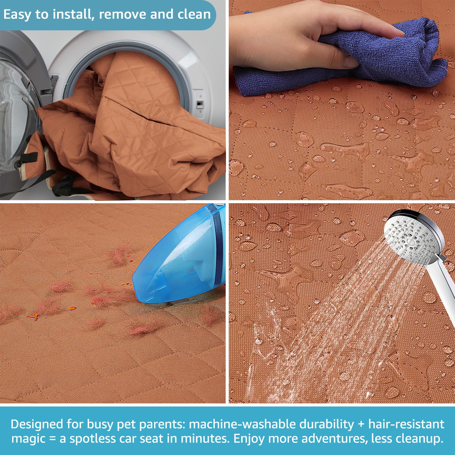 Lassie XL: protección del respaldo para mantener el interior limpio.