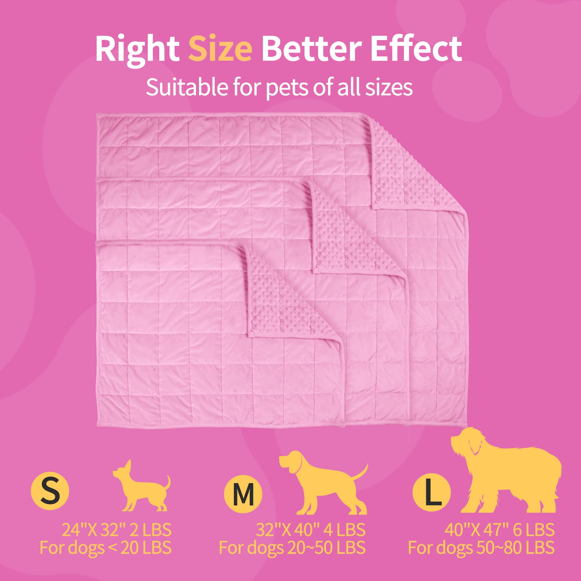 Cobija rosa LaSyL para cama de perro, tacto suave.
