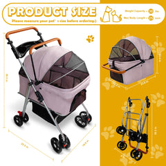 Laushery carrito mascotas con portabebidas para tener bebidas a mano.