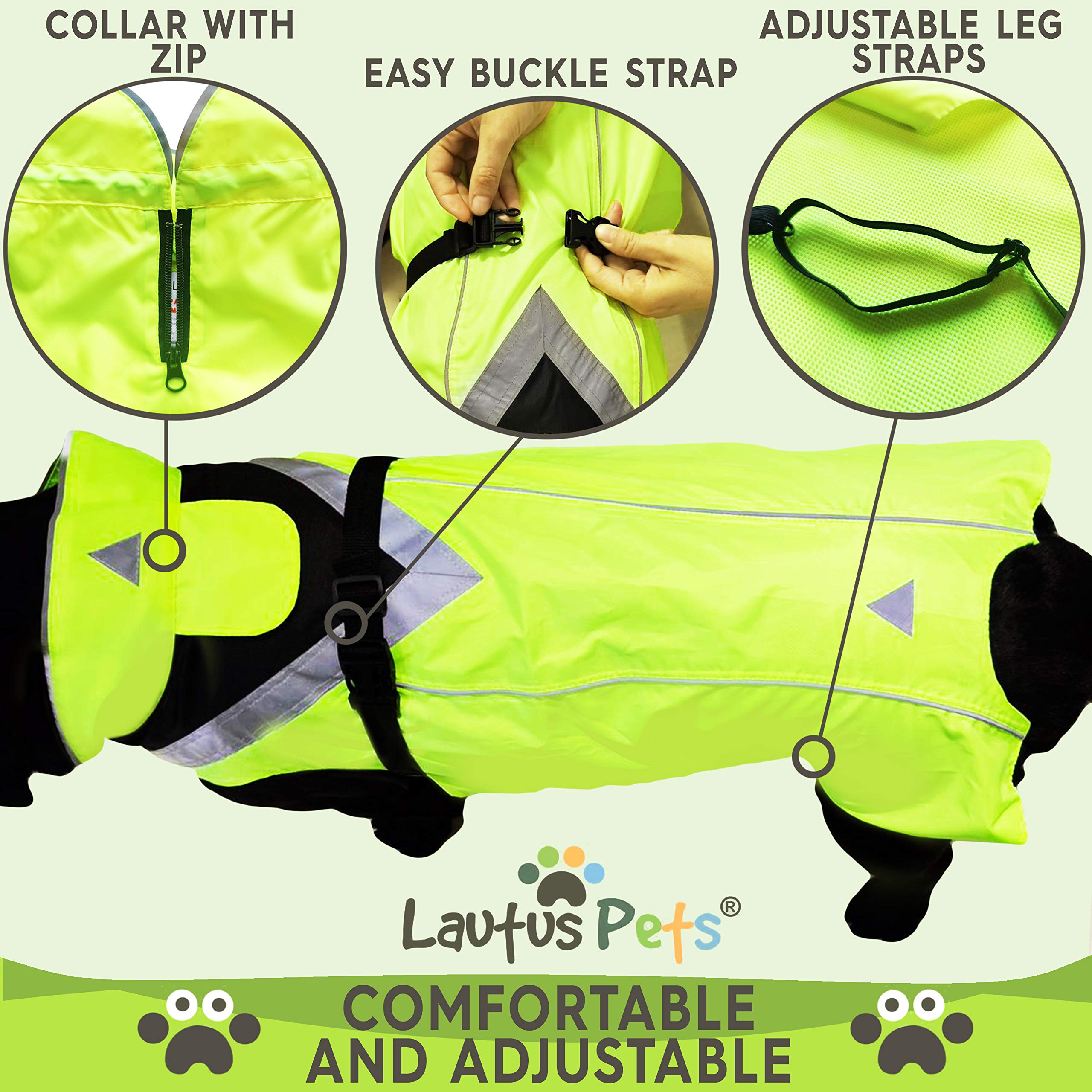 Lautus Pets tiras reflectantes para mayor visibilidad nocturna