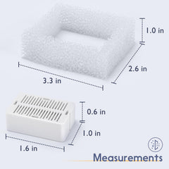 Lawfery kit de 8 filtros y 2 esponjas para fuente gata cerámica