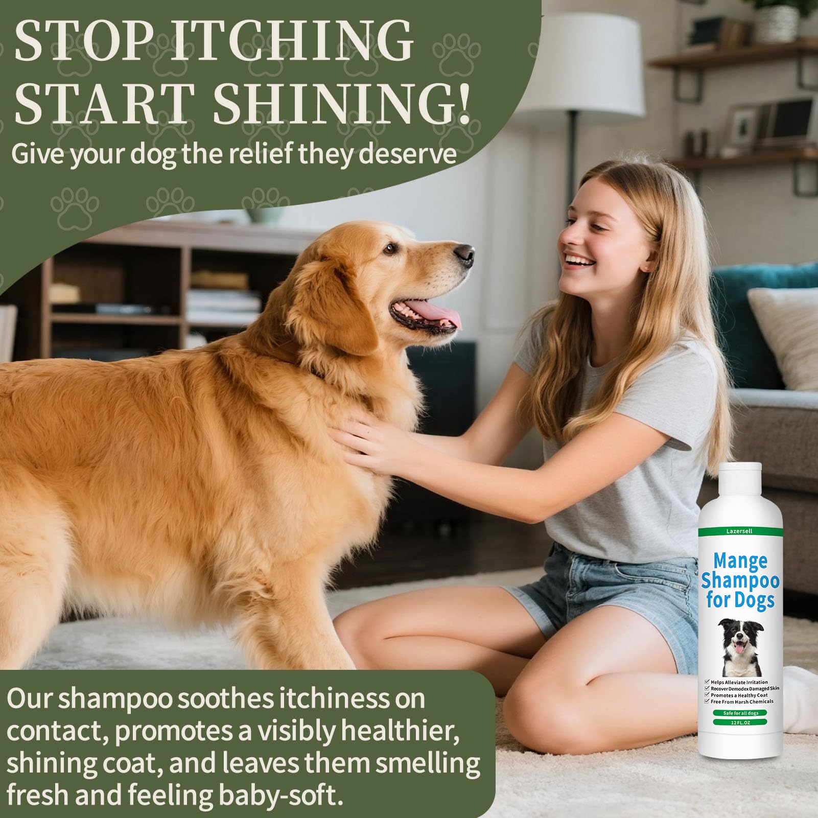 Lazersell fórmula sin sulfatos cuida perros sensibles