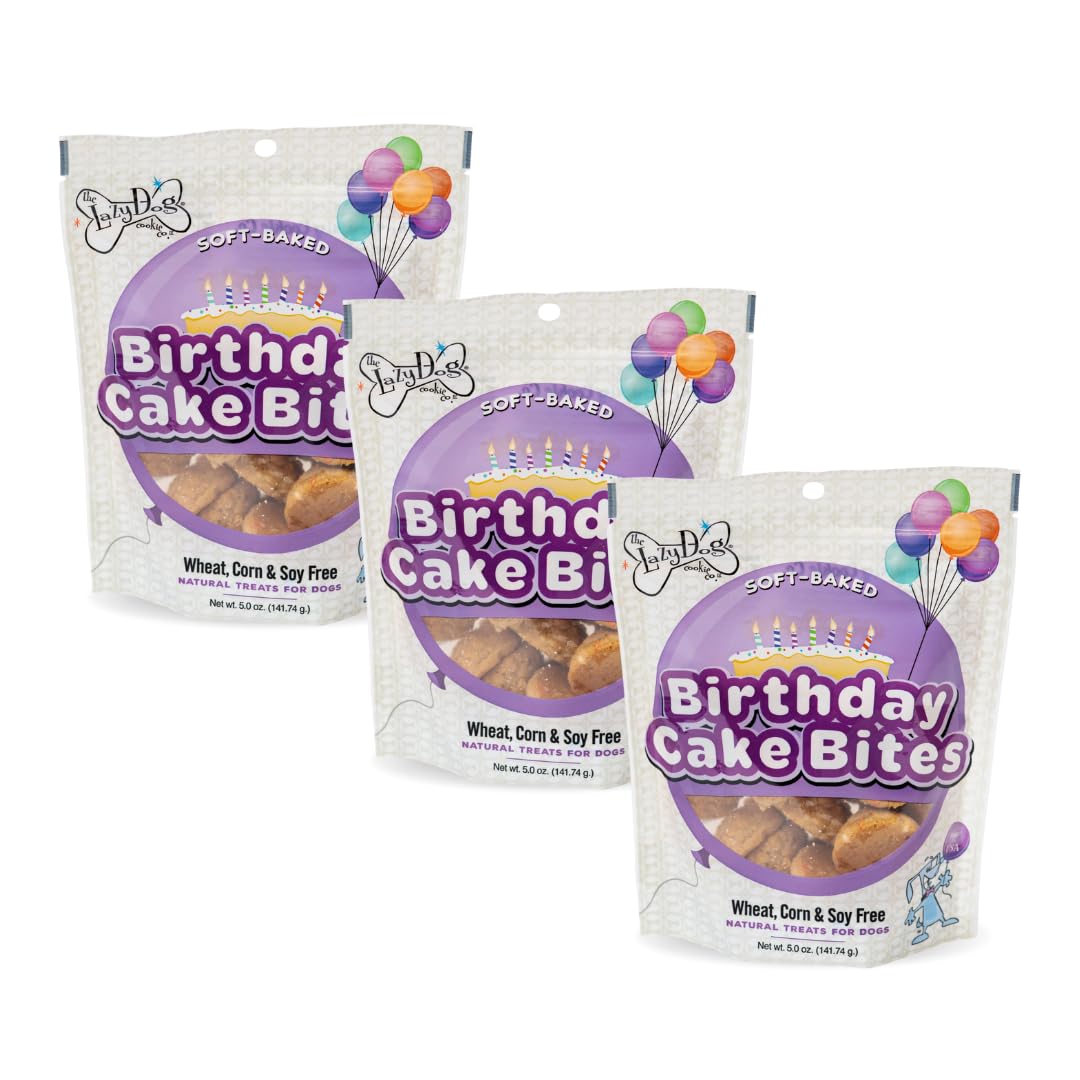 The Lazy Dog Cookie Co. Mutt Mallows bocaditos de cumpleaños con vainilla para perros