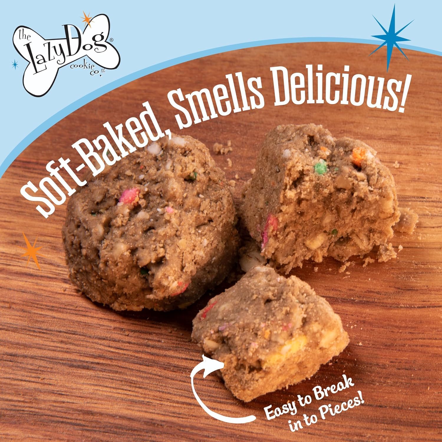 The Lazy Dog Cookie Co. Mutt Mallows con confeti vainilla para celebrar