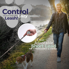 Lazy Leash: botón y gancho de aleación mejorados para durabilidad.