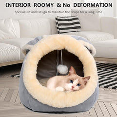 Lcybem cama gato lavable a máquina, limpieza rápida.