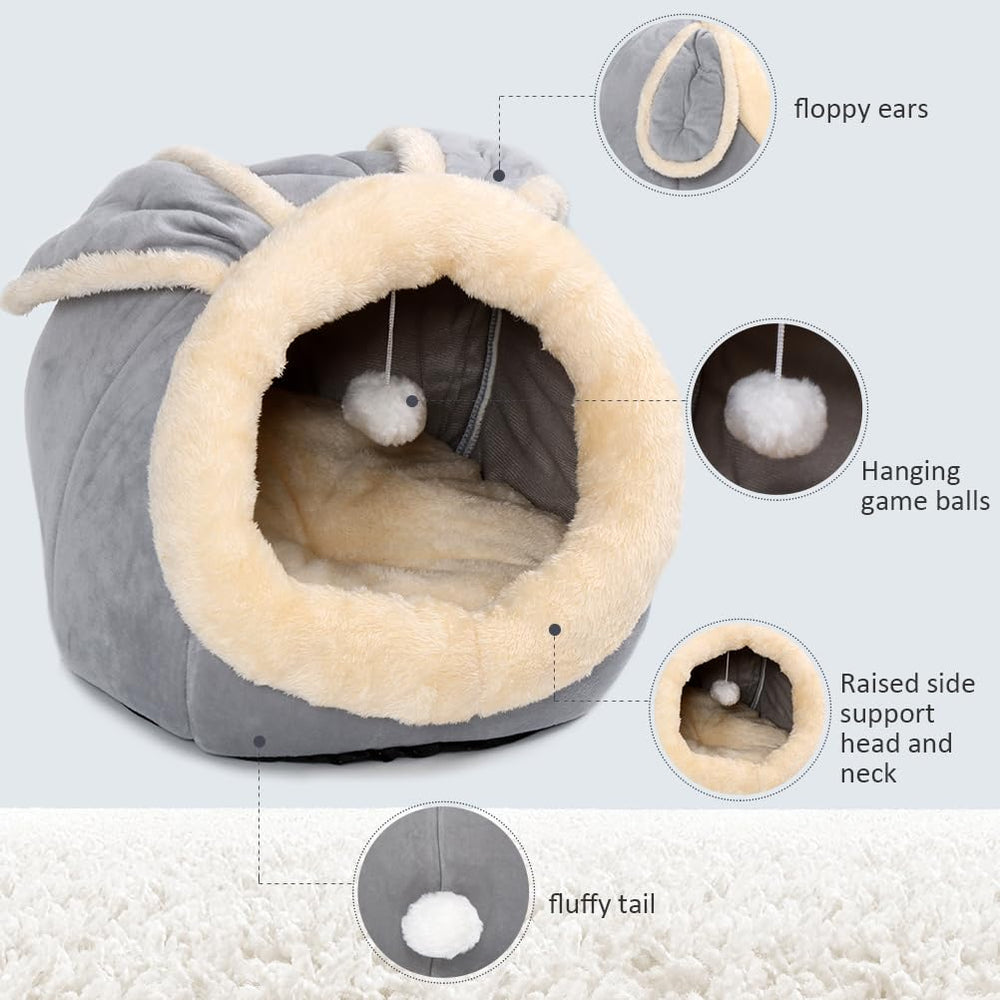 Lcybem cama gato tono gris, diseño moderno y acogedor.
