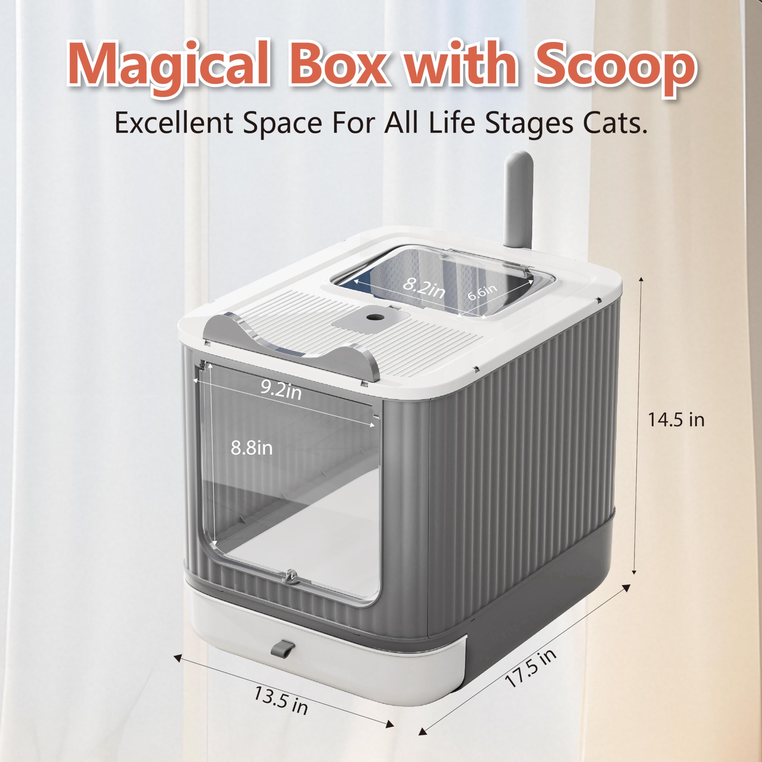 LCZLBRRD caja arenero gato cajon-extrable facilita la limpieza