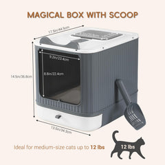 LCZLBRRD caja de arena con doble entrada para mayor comodidad del gato.