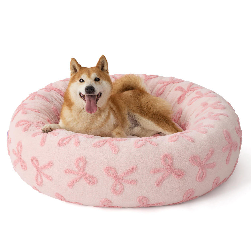 LE SURE cama donut con soporte: borde elevado para cabeza y confort estable.