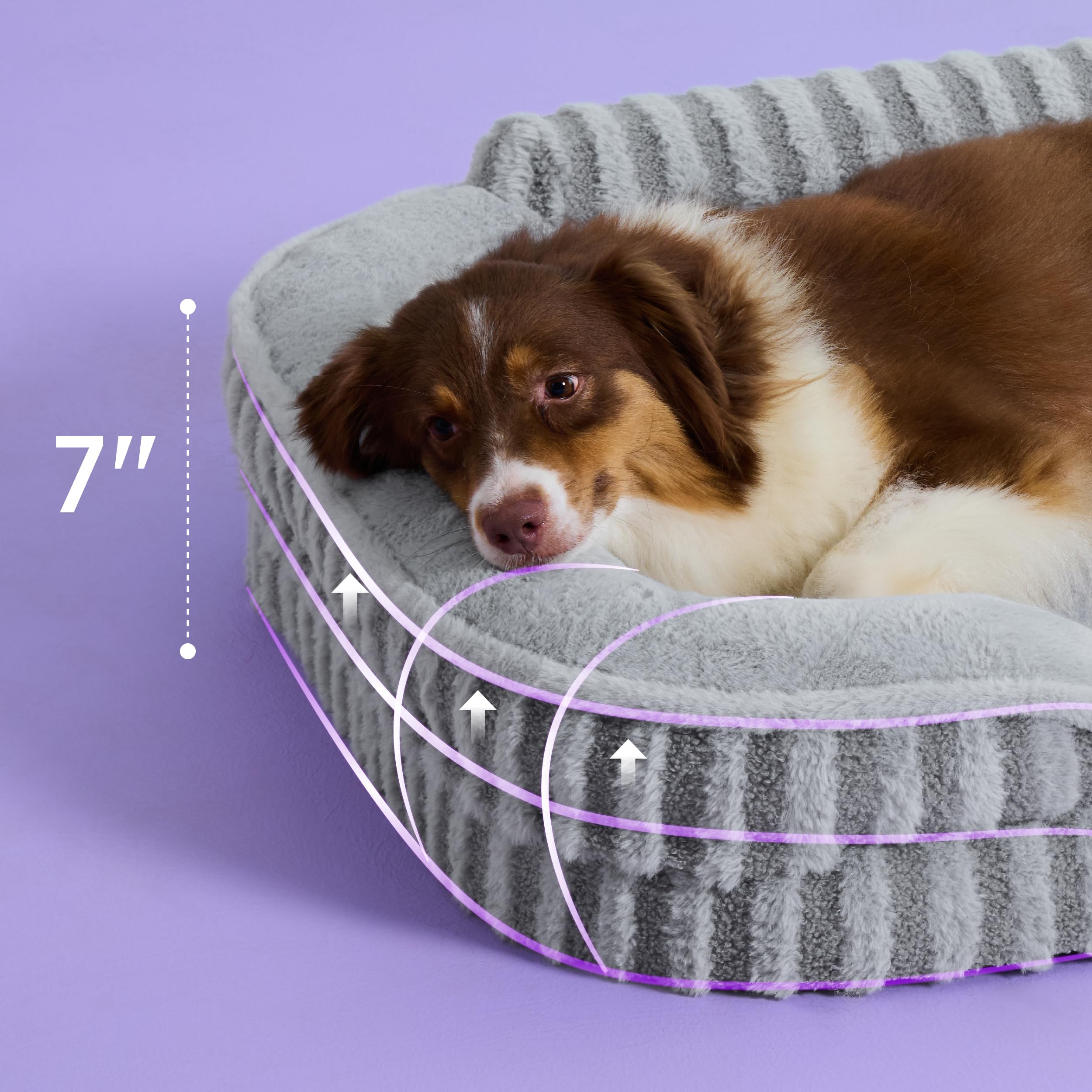 LE SURE funda lavable para cama de perro que facilita la limpieza.