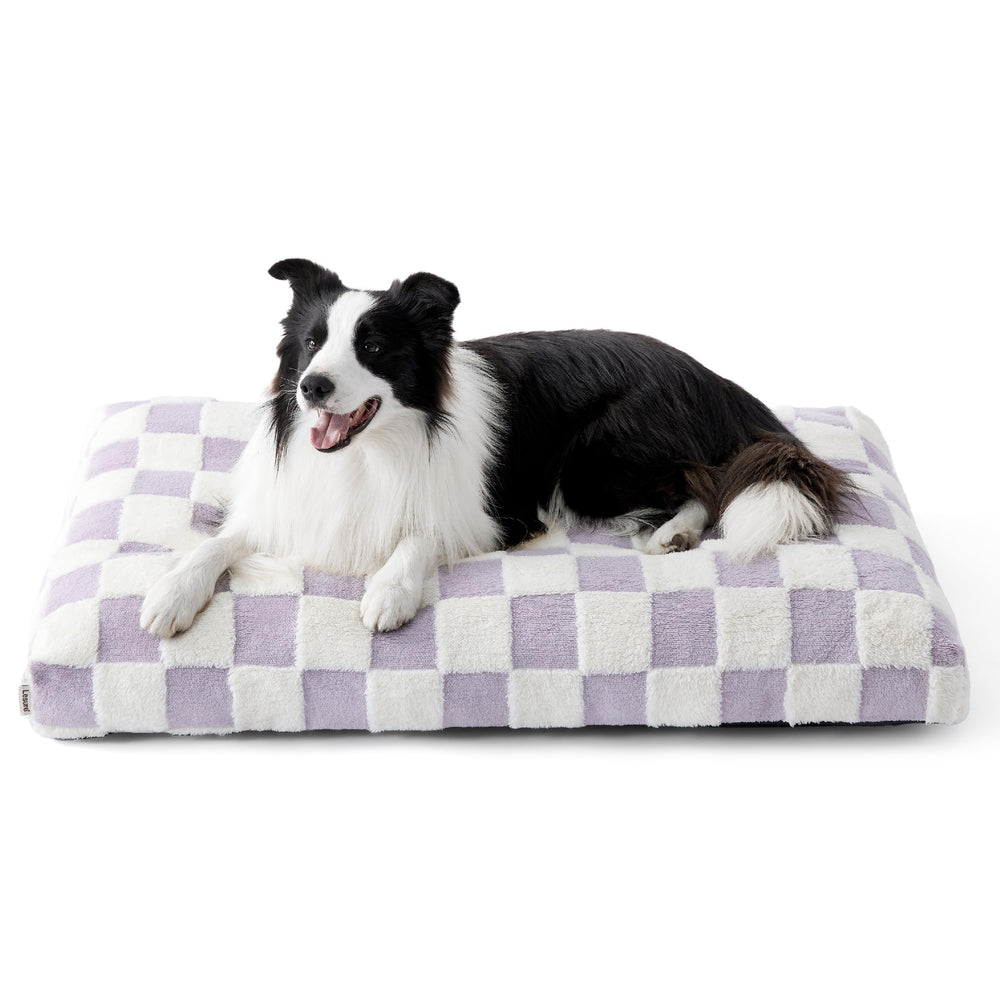LE SURE cama perro grande funda removible púrpura para limpieza fácil.