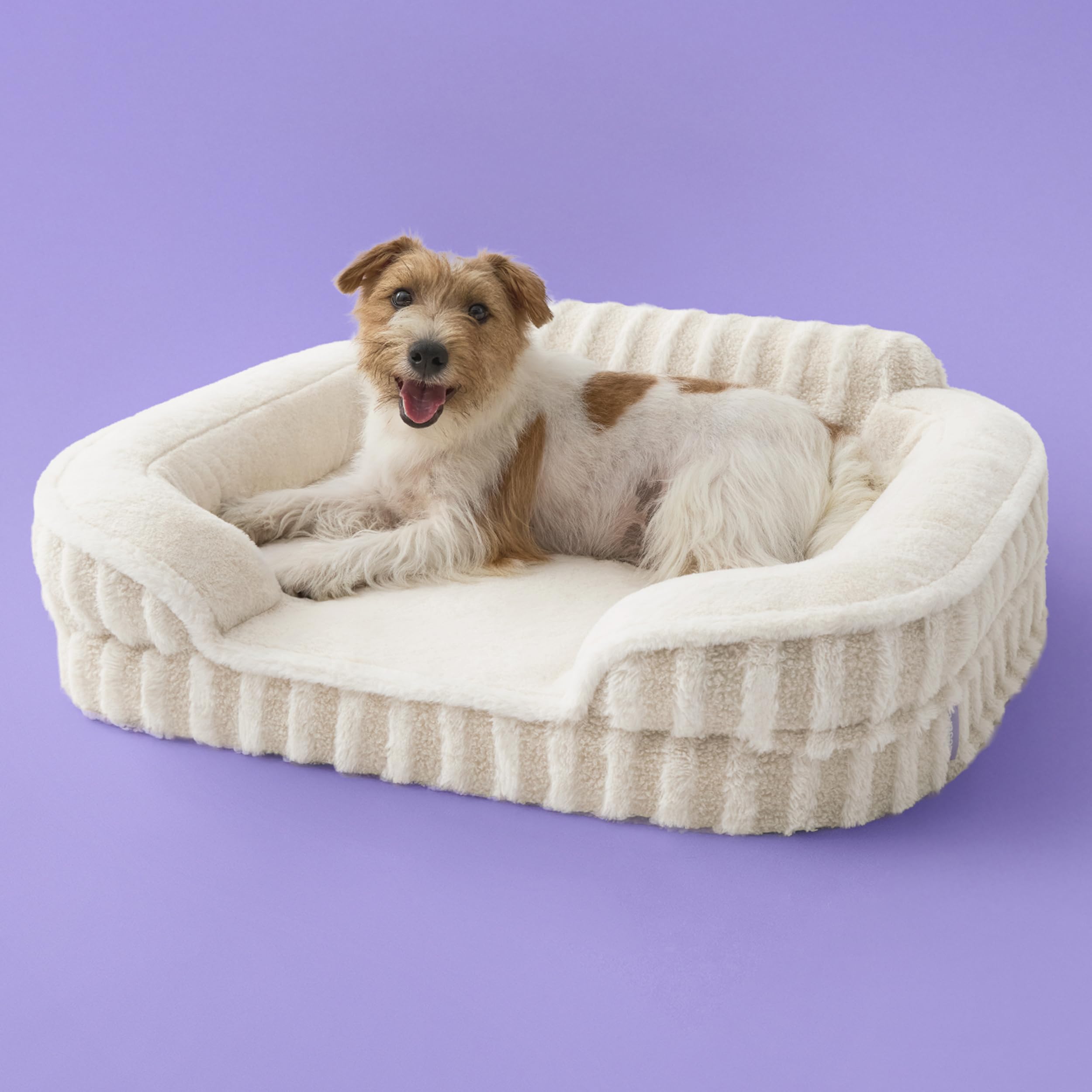 LE SURE cama para perro mediano con espuma en panales ofrece soporte suave