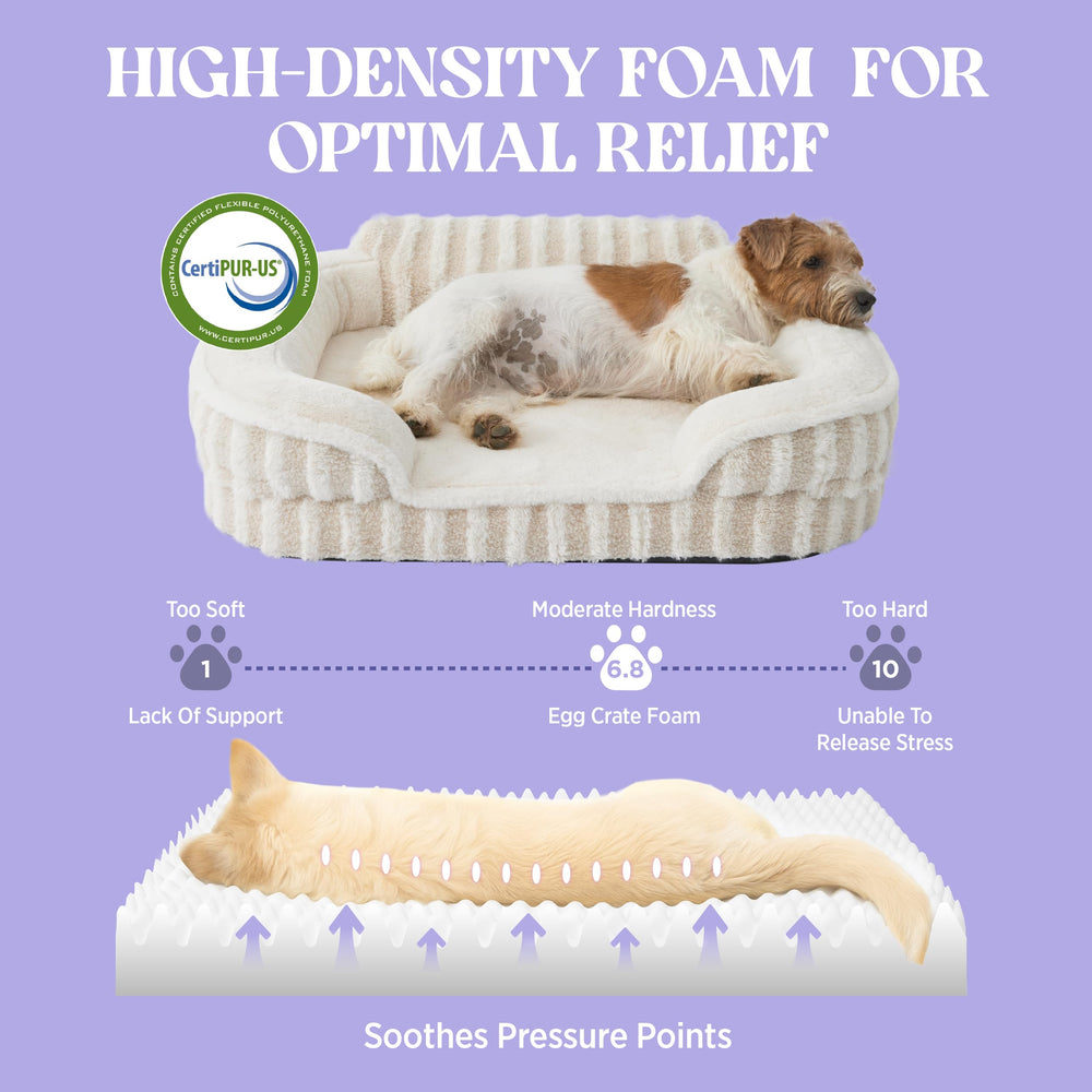 LE SURE cama para perro mediano, funda desmontable para limpieza rápida
