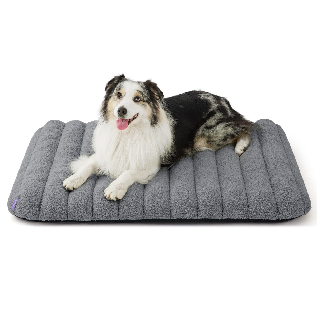 LE SURE Cama ortopédica para perro gris con espuma tipo huevo para mayor confort.