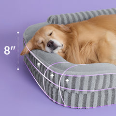 LE SURE Cama XL con funda desmontable lavable para limpieza rápida.