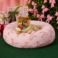 LE SURE cama rosquilla para perro pequeño con funda lavable, descanso suave