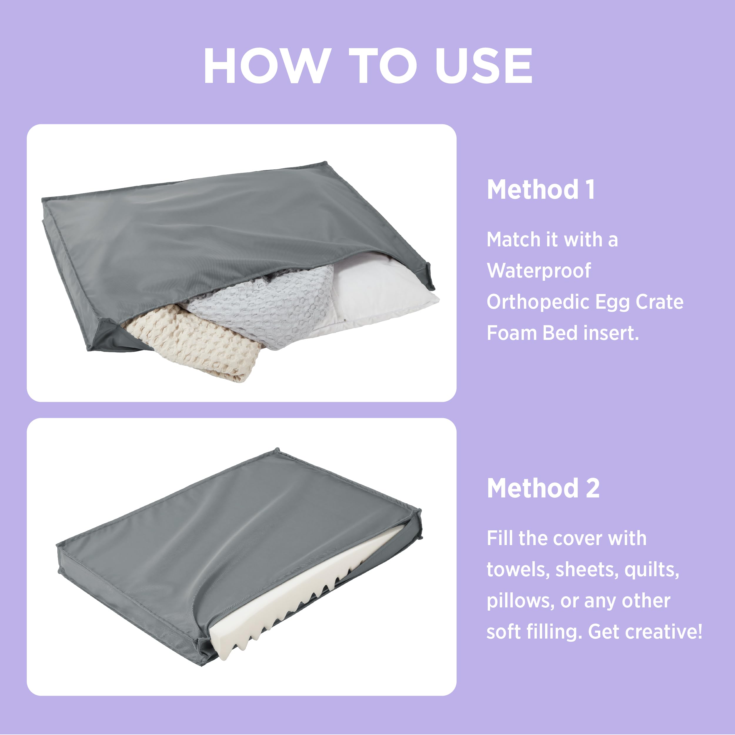 LE SURE funda sin espuma para cama, lista para lavar y reutilizar.