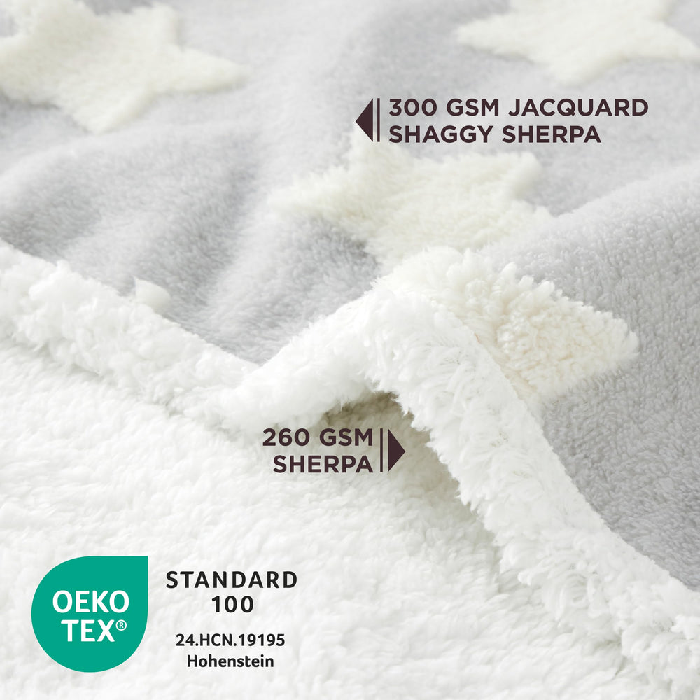 Manta LE SURE jacquard de doble textura para uso en casa y viaje