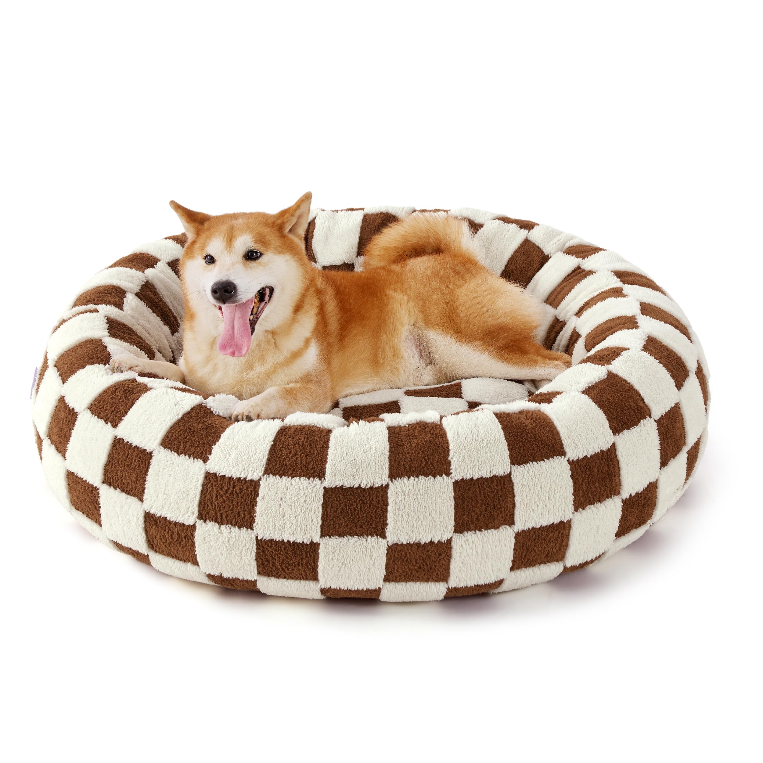 LE SURE cama-perro donut grande, forma redonda para abrazos cálidos.