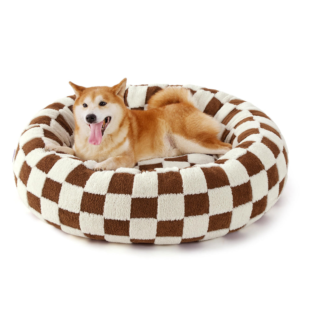 LE SURE cama-perro donut grande, forma redonda para abrazos cálidos.