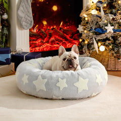 LE SURE Donut cama redonda para perro mediano, confort cálido y estable