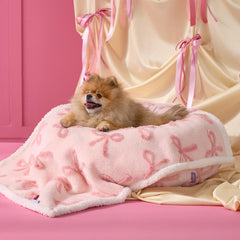 Manta LE SURE doble cara con jacquard y sherpa para mayor calidez y versatilidad