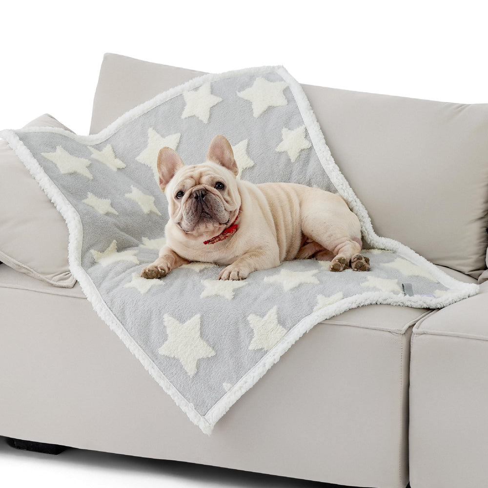 Manta LE SURE sherpa suave, doble cara, confort para tu mascota.