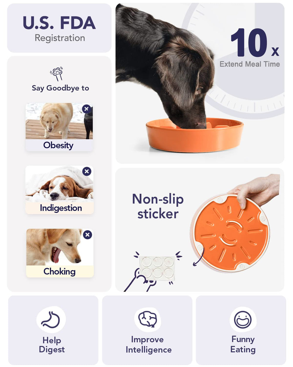 LE TAUCI diseño laberinto para comer más despacio durante cada comida